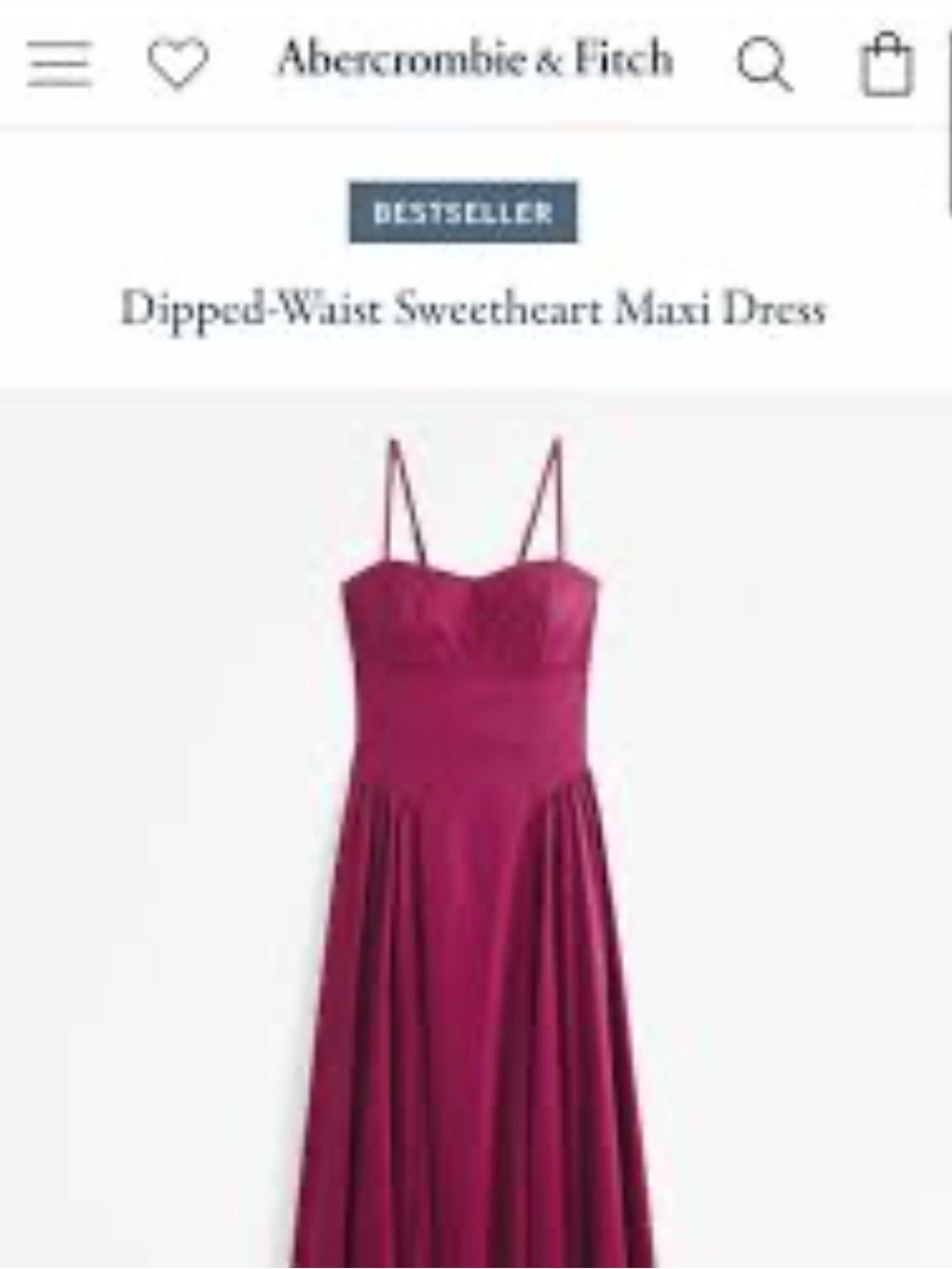 Abercrombie & Fitch Fuchsia-Red Maxi Slip Dress - Picture 8 of 8